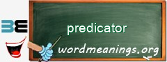 WordMeaning blackboard for predicator